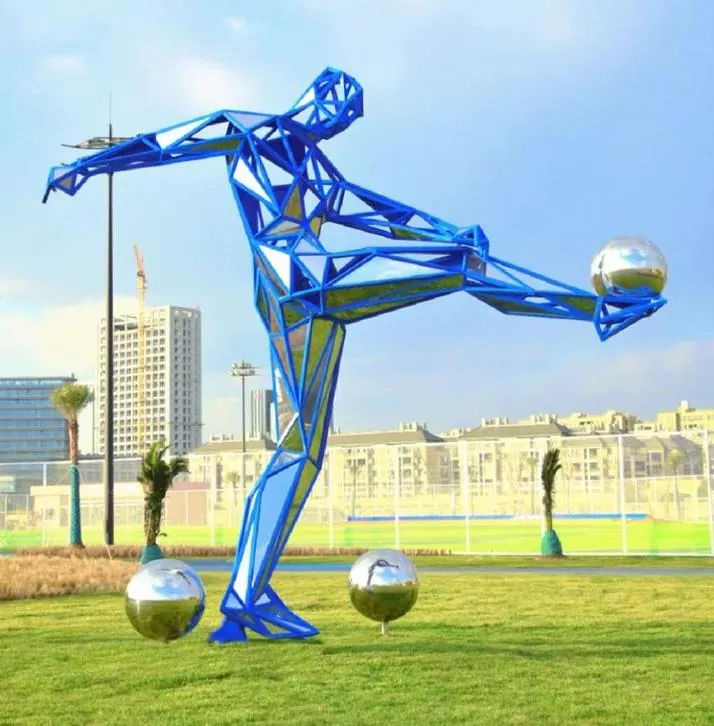 Public sculpture reference for Football ground circle (Maninagar)